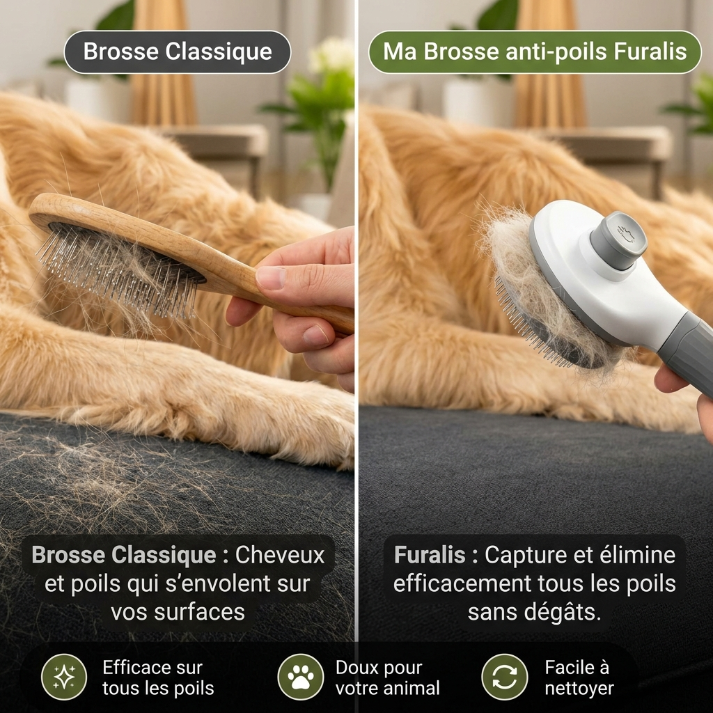 Brosse Auto-Nettoyante Poils