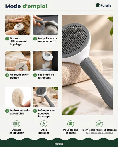 Brosse Auto-Nettoyante Poils